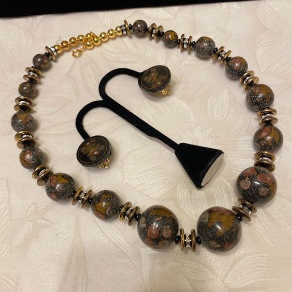 Vintage 80’s Dara Michelle Beaded Necklace Set - Picture 7 of 8